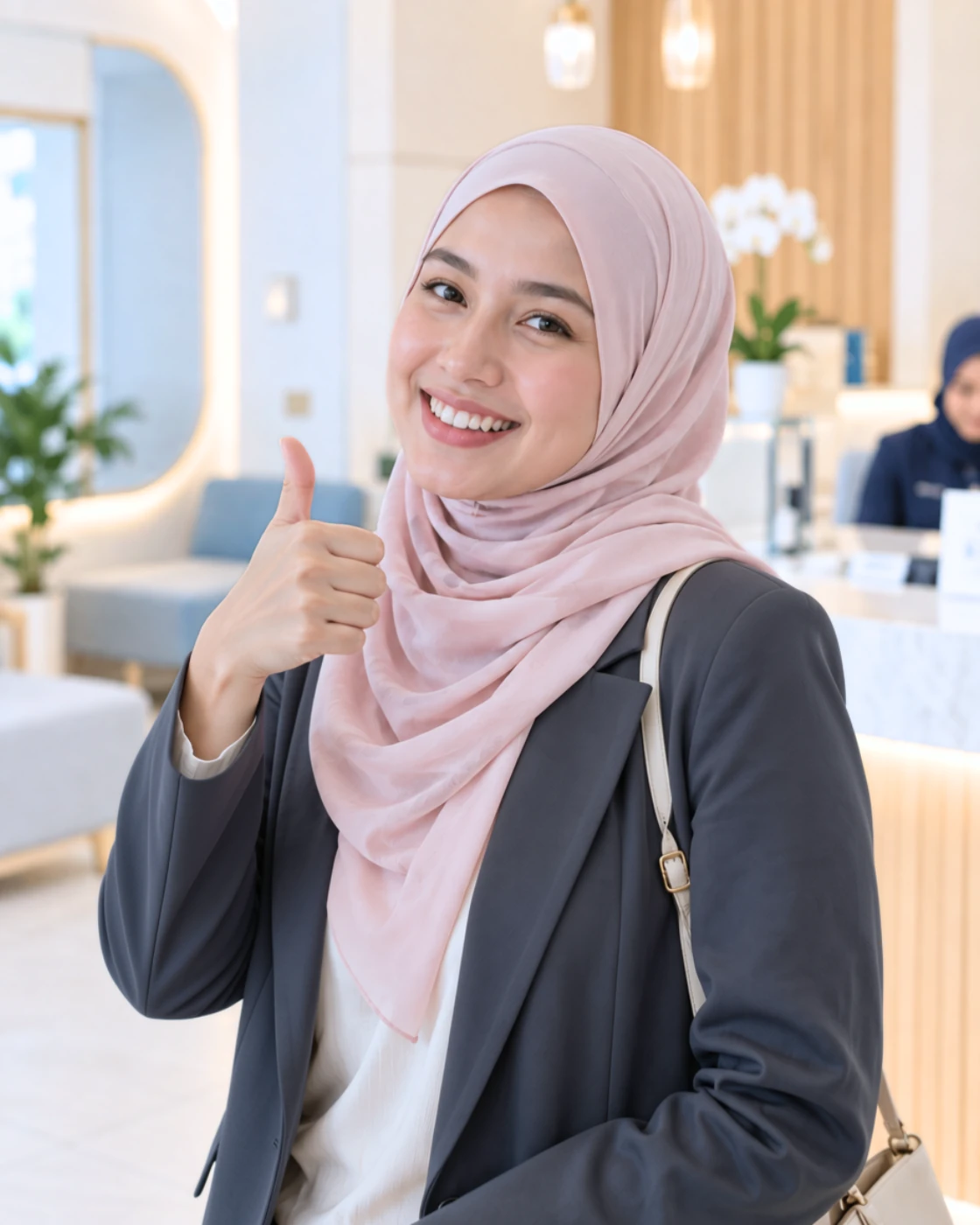 Elara Dental patient smiling warmly in clinic